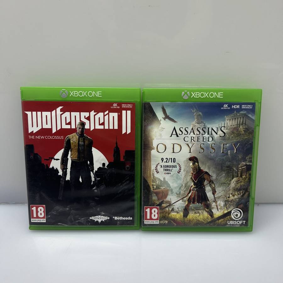 Microsoft Xbox One S 500GB White + HDMI + Power Cable + 2 Games (Condition: Good)