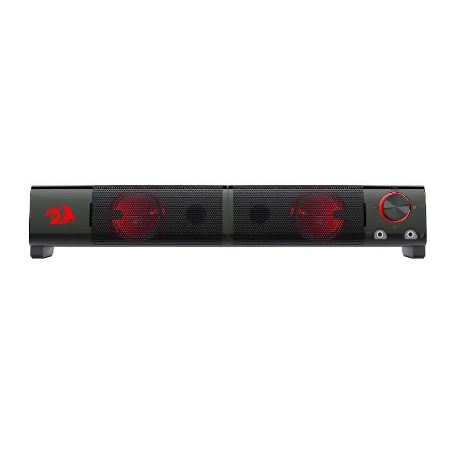 REDRAGON 2.0 Sound Bar ORPHEUS 2x3W 3.5mm RED LED Gaming Speaker - Black