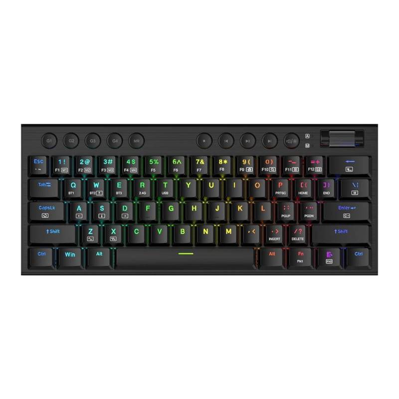 REDRAGON Horus Mini Pro 61Key Wireless Bluetooth Red Switch RGB Low Profile Gaming Mechanical Key...