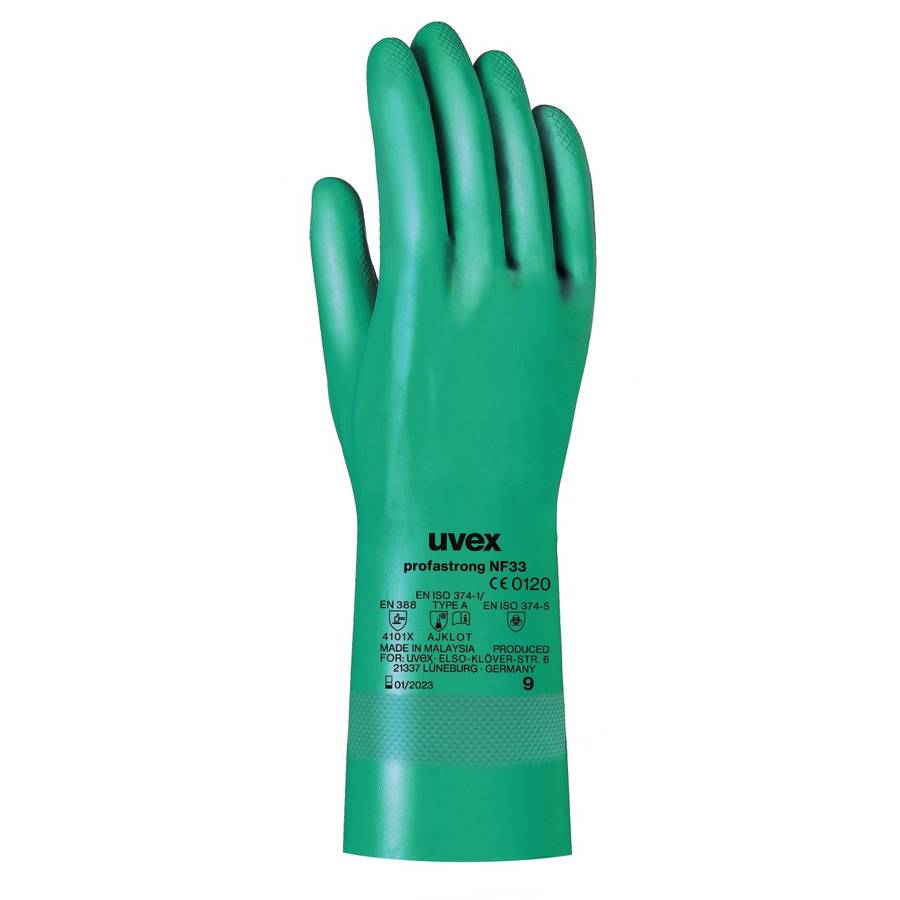 uvex profastrong NF33 chemical protection glove - Green - 09