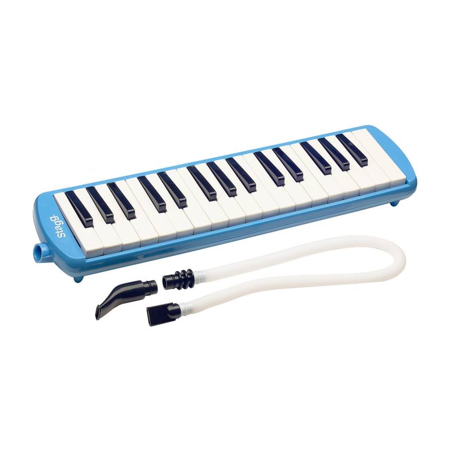 Stagg Blue Plastic Melodica with 37 keys and Black Bag