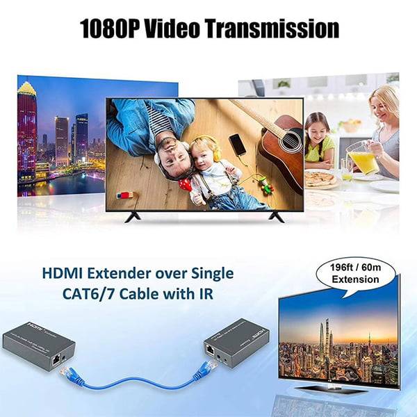 TVA - HDMI OVER CAT5/6 EXTENDER 60m WITH IR