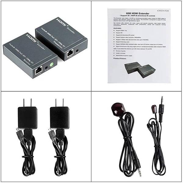 TVA - HDMI OVER CAT5/6 EXTENDER 60m WITH IR