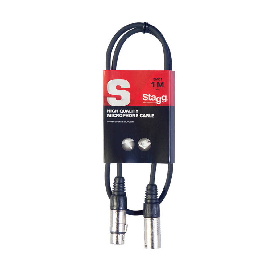 STAGG XLR-XLR Microphone Cable - 1M