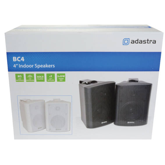 ADASTRA BC4-B PASSIVE WALL MOUNT SPEAKER 4IN BLACK 35W 8 OHM