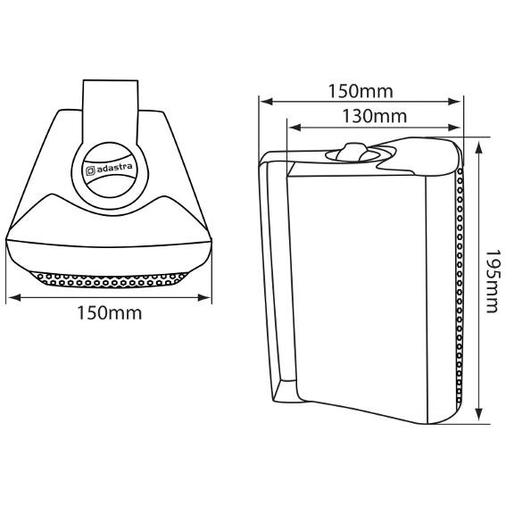 ADASTRA BC4-B PASSIVE WALL MOUNT SPEAKER 4IN BLACK 35W 8 OHM