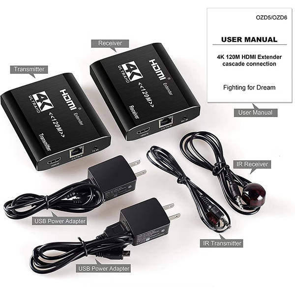 TVA - HDMI OVER CAT5/6 EXTENDER 120m WITH IR