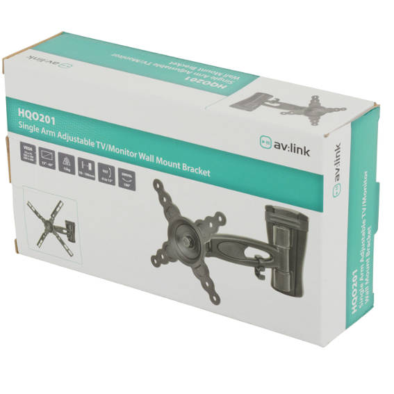AVLINK - HQO201 FULL MOTION TV WALL MOUNT BRACKET