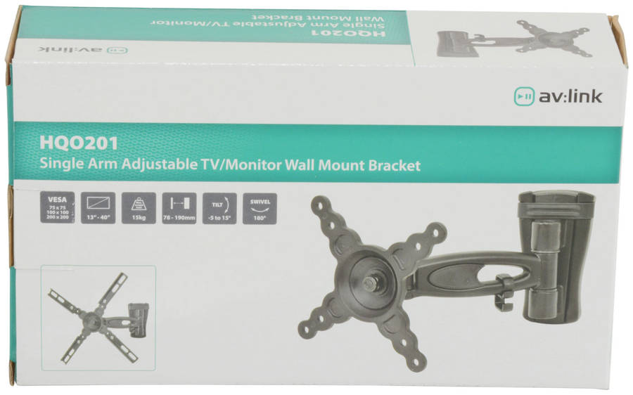 AVLINK - HQO201 FULL MOTION TV WALL MOUNT BRACKET