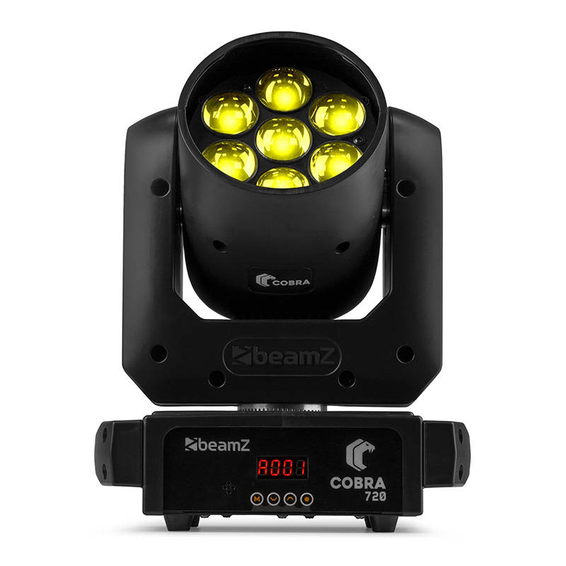 BEAMZ COBRAWASH720 LED MOVING HEAD WASH 7x 20W WITH ZOOM RGBW