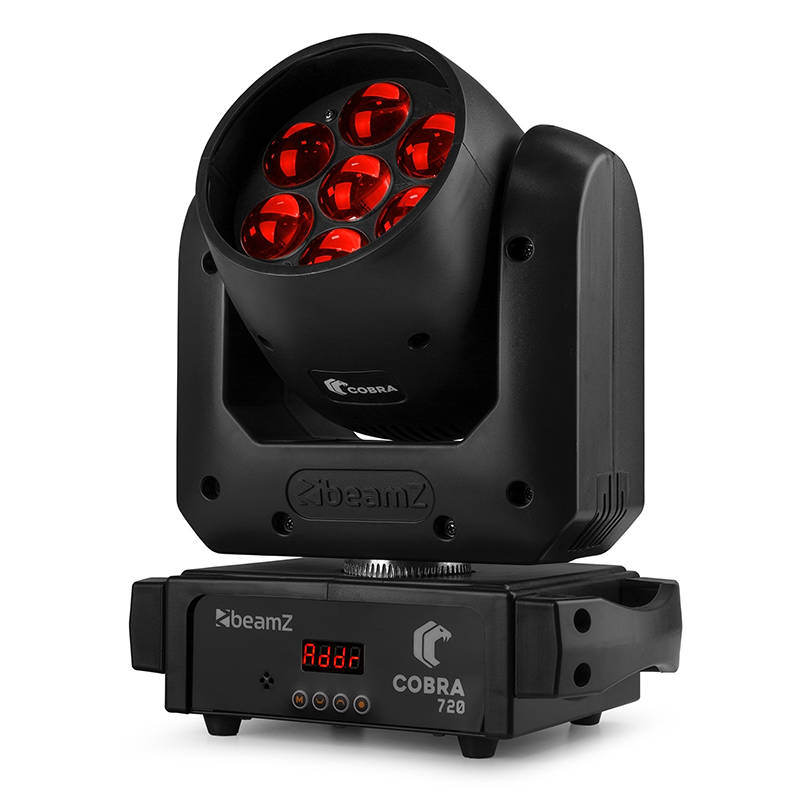 BEAMZ COBRAWASH720 LED MOVING HEAD WASH 7x 20W WITH ZOOM RGBW