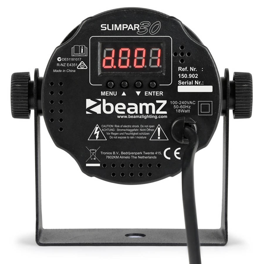 BEAMZ SLIMPAR30 LED PAR IP20 6x 3W RGB