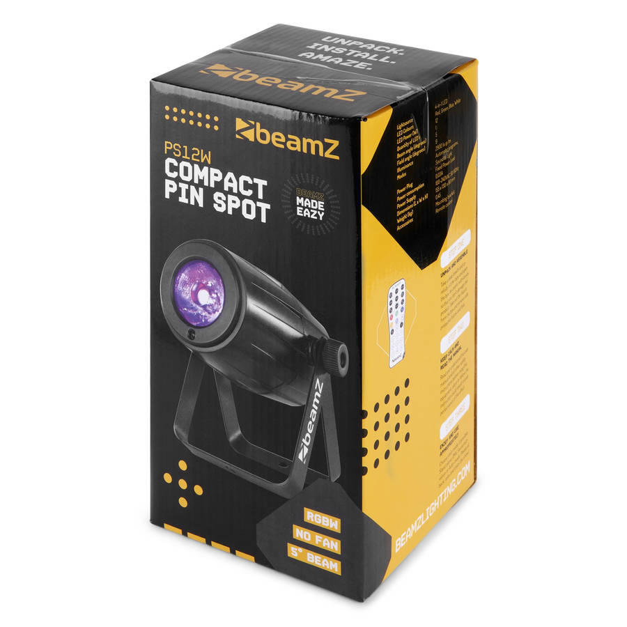 BEAMZ PS12W LED PINSPOT IP20 1x 12W RGBW