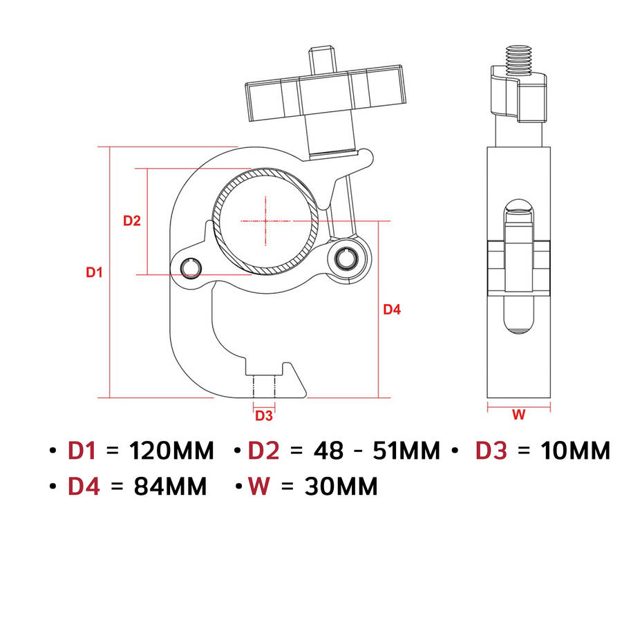 BEAMZ BC50-250Q QUICK TRIGGER SLIMLINE 250KG ALUMINIUM