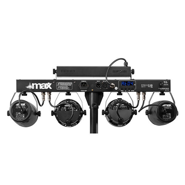 BEAMZ PARTYBAR10 SET 2x JELLY MOON, 2x PAR AND UV/STROBE RGBWUV