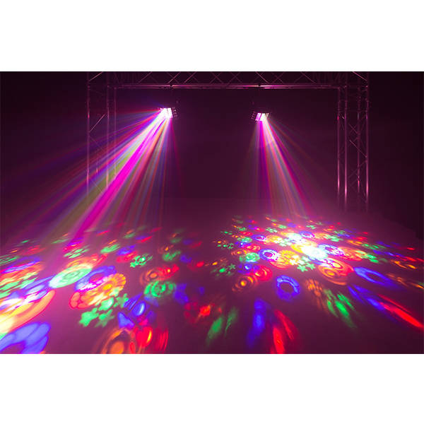 BEAMZ LED GOBO DERBY WITH UV AND STROBE 5x 3W LED 16x 3W RGBAWUV
