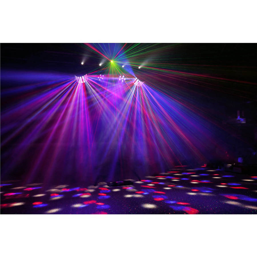 BEAMZ LED SHOWBAR WITH PAR BUTTERFLY LASER AND STROBE 4x 1W LED 12x 8W RGBWUV
