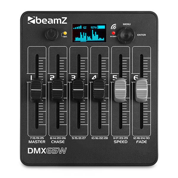 BEAMZ DMX65W DMX CONTROLLER 30 CHANNEL WIRELESS BATTERY