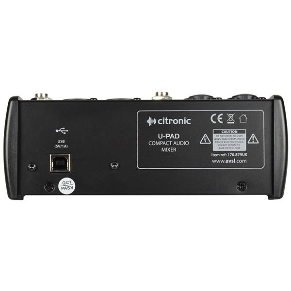 CITRONIC - QTX - U-PAD COMPACT MUSIC MIXER USB INTERFACE