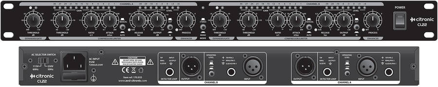 CITRONIC - CL22 STEREO COMPRESSOR / LIMITER / GATE