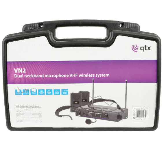 QTX VN2 DUAL NECKBAND MICROPHONE VHF 173.8 + 174.8MHz