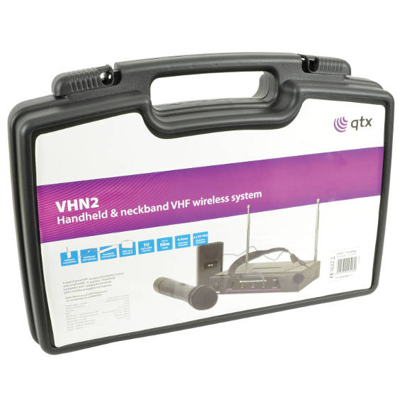 QTX VHN2 HANDHELD & NECKBAND MICROPHONE VHF 173.8 + 174.8MHz