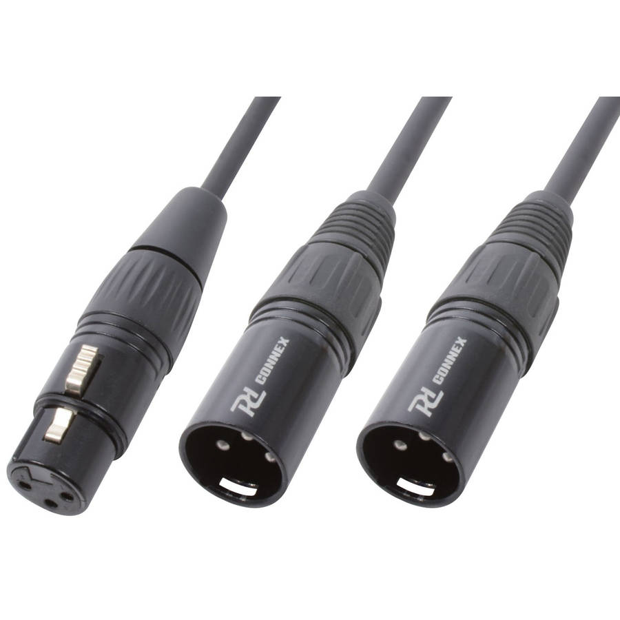 PDC CX140 SIGNAL LEAD XLR FEMALE  - 2X XLR MALE 0.5M