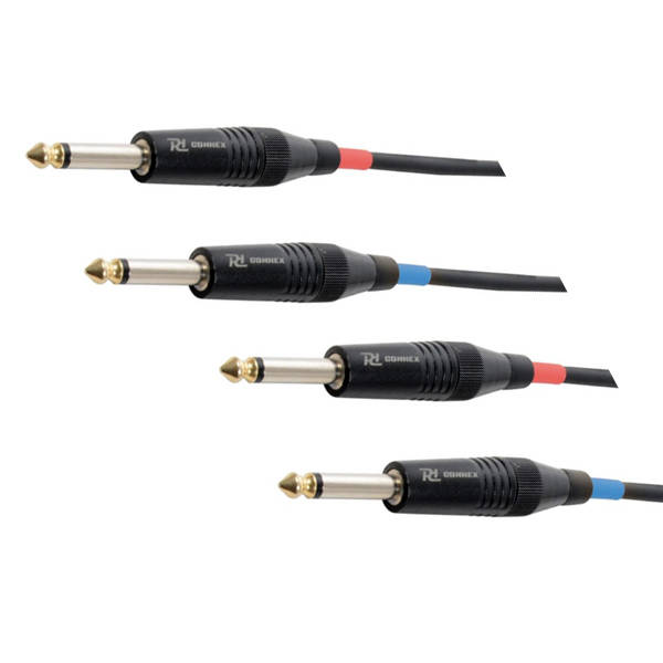 PDC CX72-5 SIGNAL LEAD 2X 6.3MM MONO MALE  - 2X 6.3MM MONO MALE 5M