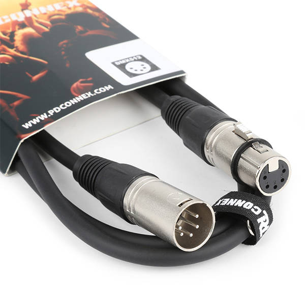 PDC CX102-12 DMX LEAD 5-PIN XLR MALE  - 5-PIN XLR FEMALE 12M