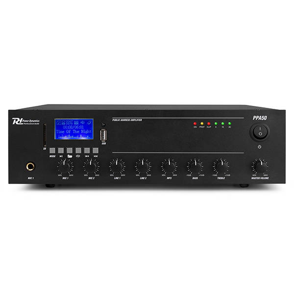 PDM PPA50 100V MIXER AMPLIFIER 50W USB/SD/BT