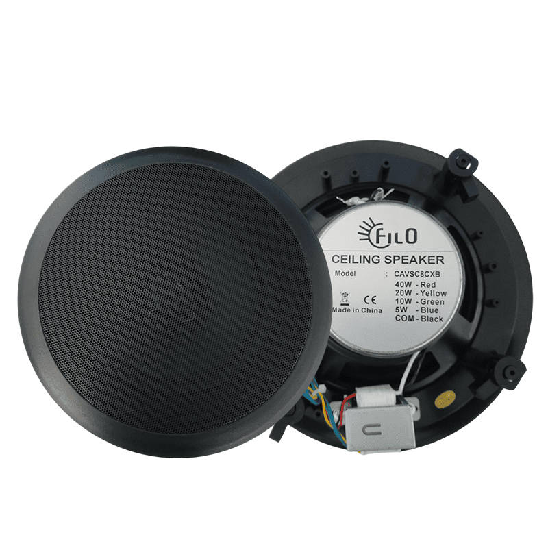 FILO - CAVSC8CXB 8" CEILING SPEAKER COAX TWEETER METAL GRILL - BLACK