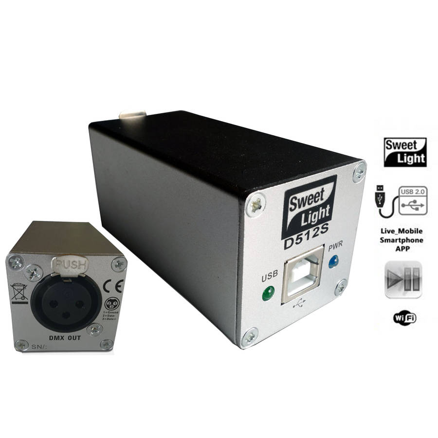 SWEETLIGHT D512S USB DMX SOFTWARE 512 CHANNELS