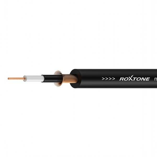 Roxtone - 100M CABLE SINGLE CORE INSTRUMENT SCREENED OD BLACK