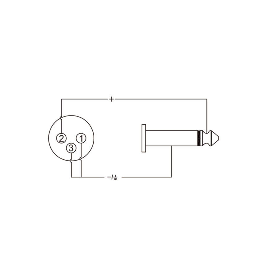 ROXTONE ADAPTOR 6.3mm MONO MALE TO XLR FEMALE