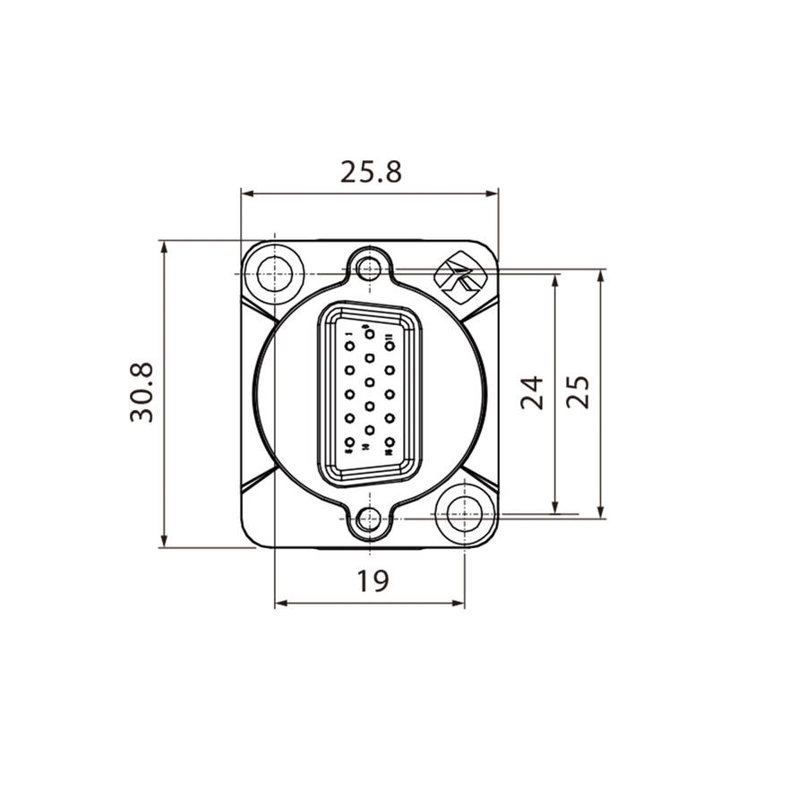 ROXTONE CONNECTOR VGA FEMALE CHASSIS MOUNT