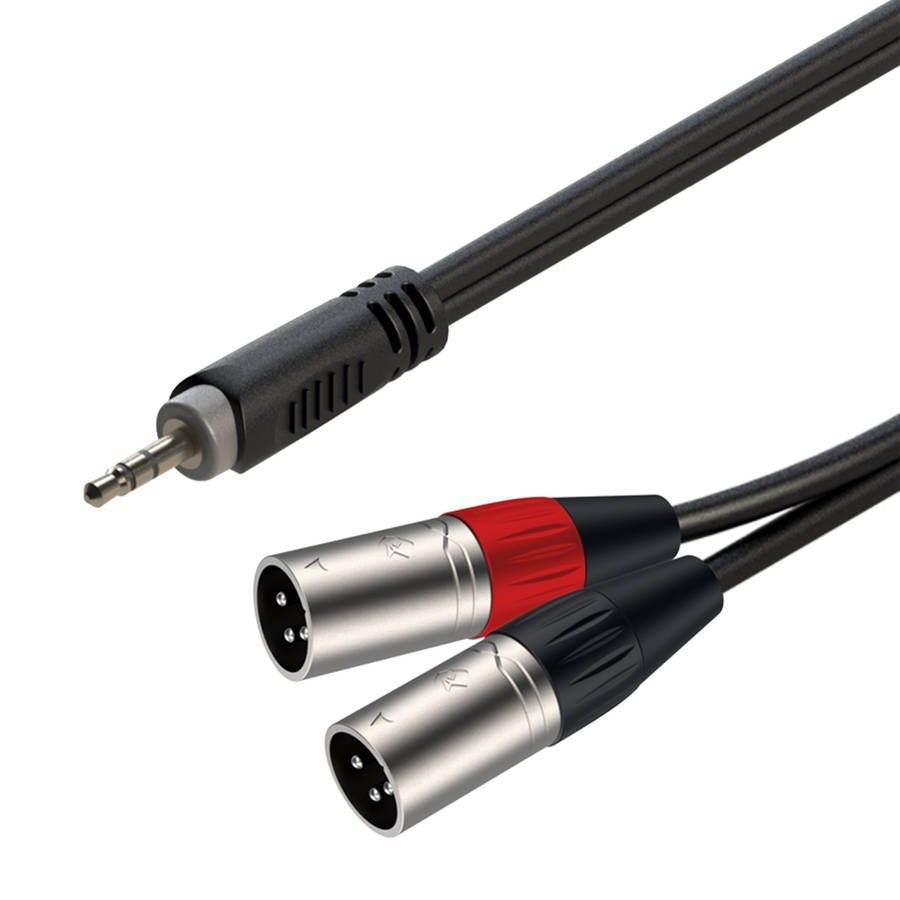 Roxtone - 2M SIGNAL LEAD 3.5 M ST  2 XLR M