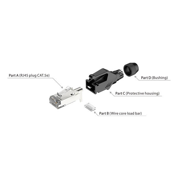 ROXTONE CONNECTOR RJ45 CAT5 SHIELDED