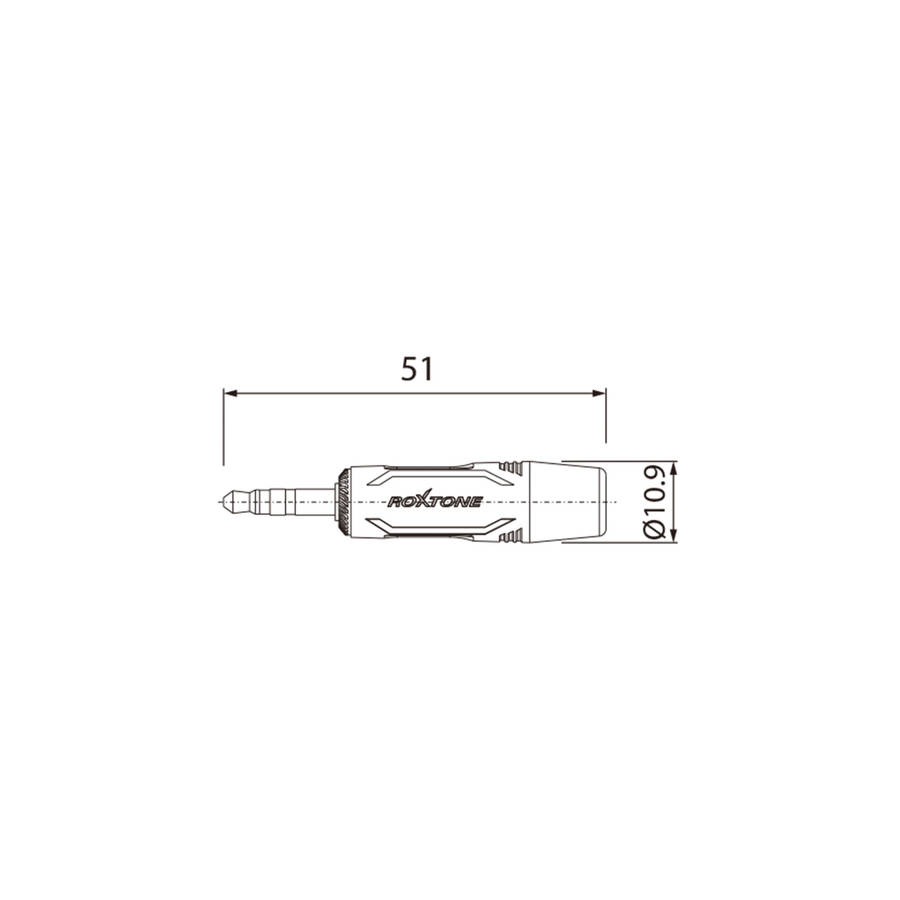 ROXTONE CONNECTOR 3.5mm STEREO MALE INLINE