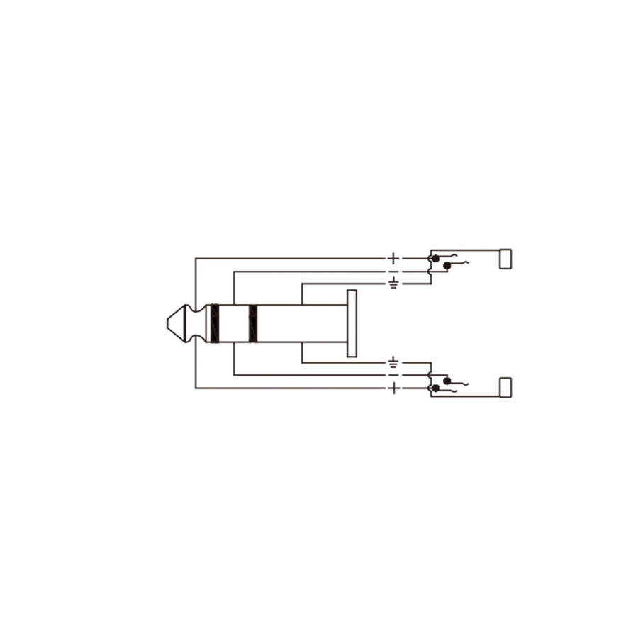ROXTONE ADAPTOR 6.3mm STEREO MALE TO 2x 3.5mm STEREO FEMALE