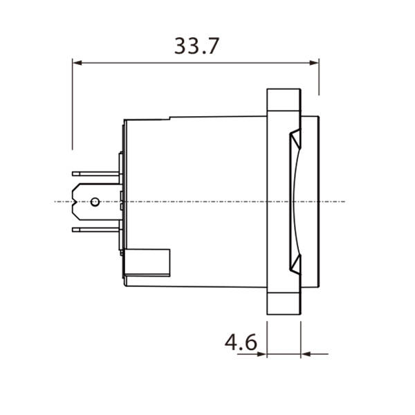ROXTONE CONNECTOR SPEAKON CHASSIS MOUNT 4 Pin