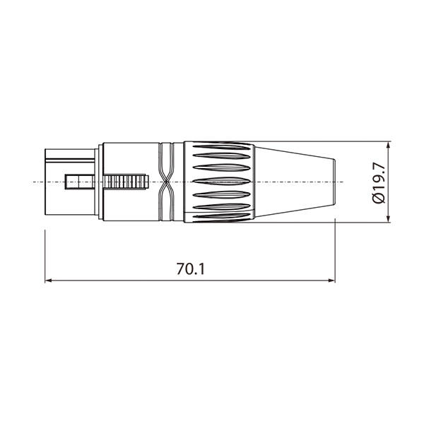 ROXTONE CONNECTOR XLR INLINE FEMALE