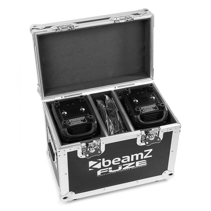 BEAMZ FUZE75B BEAM 75W LED MOVING HEAD SET 2 PIECES IN FLIGHTCASE