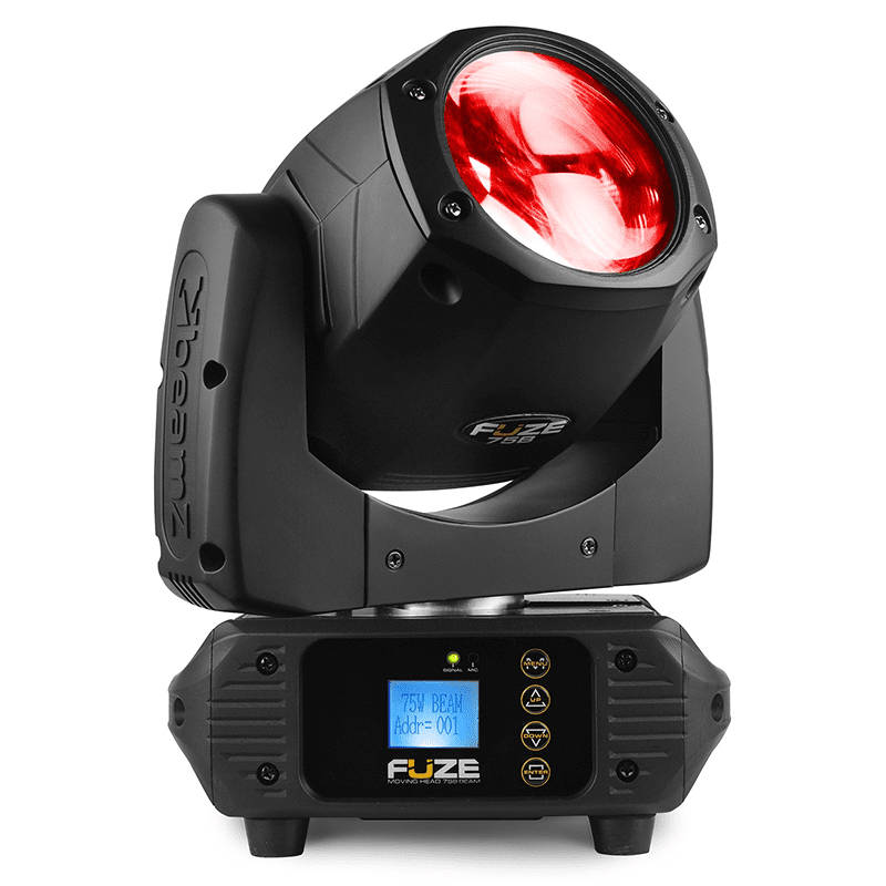 BEAMZ FUZE75B BEAM 75W LED MOVING HEAD SET 2 PIECES IN FLIGHTCASE