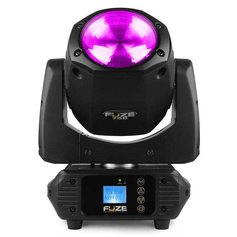 BEAMZ FUZE75B BEAM 75W LED MOVING HEAD SET 2 PIECES IN FLIGHTCASE