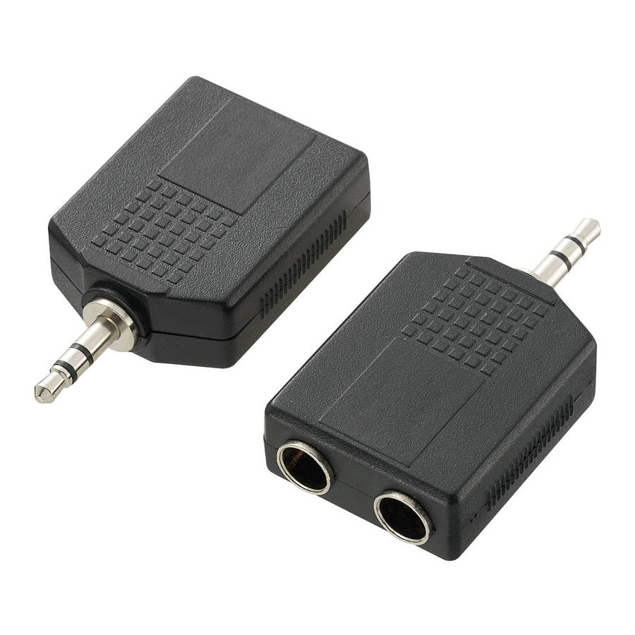 TVA ADAPTOR 3.5mm STEREO MALE TO 2x  6.3MM STEREO FEMALE