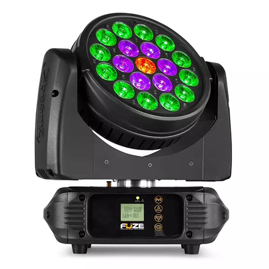 BEAMZ FUZE1910 LED MOVING HEAD WASH WITH RING CONTROL 19x 10W RGBW