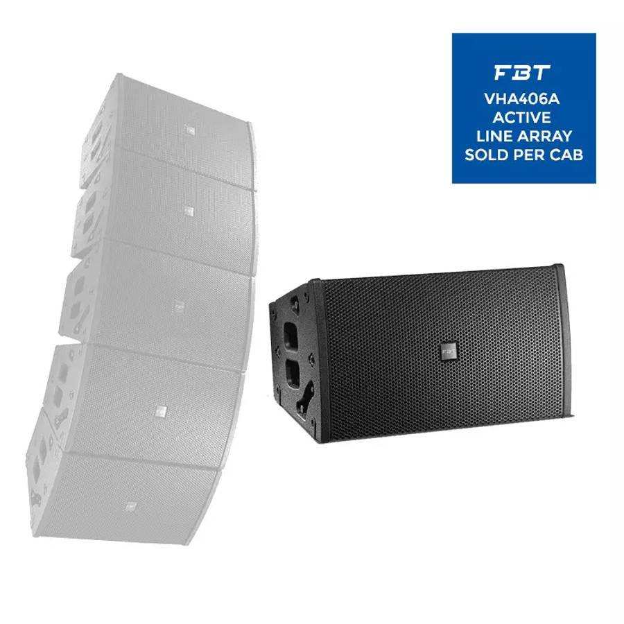 FBT HORIZONVHA406A LINE ARRAY ACTIVE SPEAKER 4X 6.5INCH BLACK 600W + 300W
