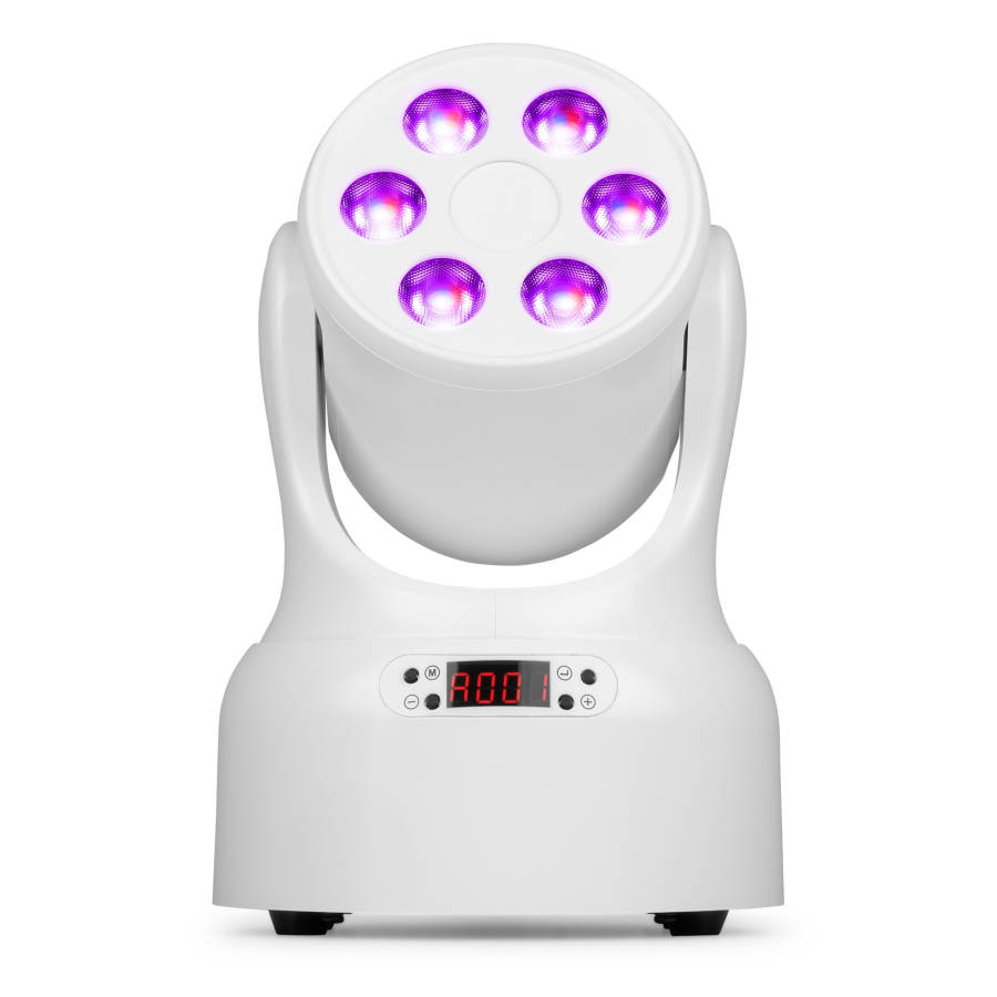 BEAMZ NOVA68-WH LED MOVING HEAD WASH 6X 8W RGBW WHITE