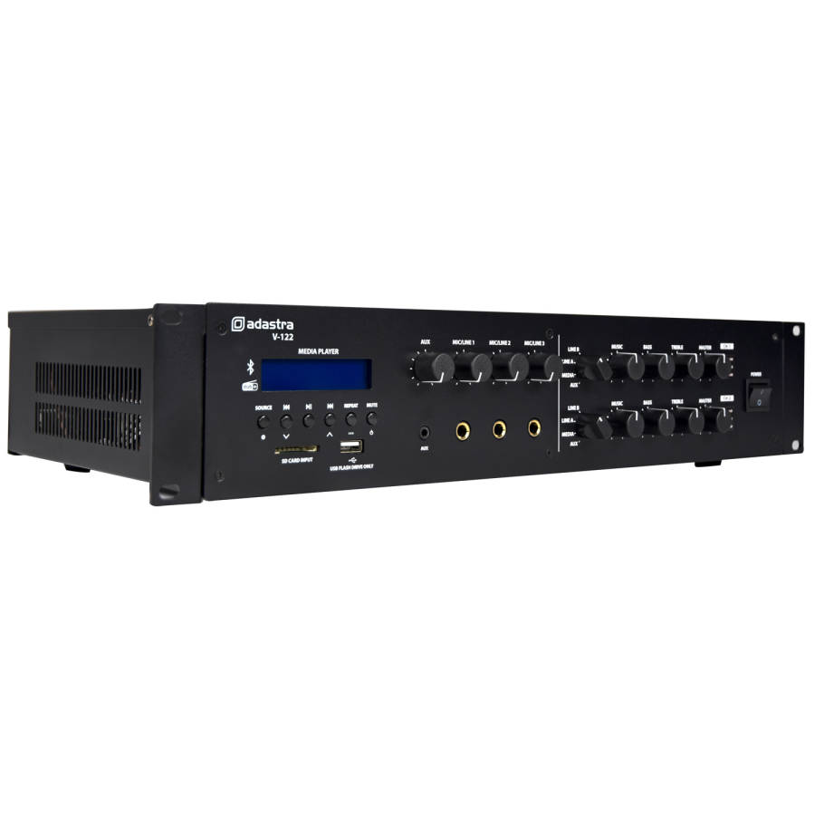 ADASTRA V-122 MIXER AMPLIFIER 2x 120W FM/USB/SD/BT/DAB+ 100V 2 ZONE