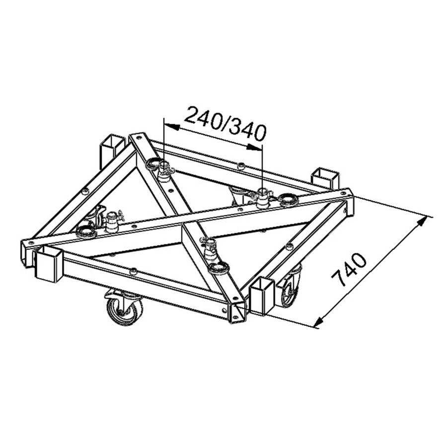 ALUSTAGE QUAD 290 TRUSS TOWER BASE PLATE